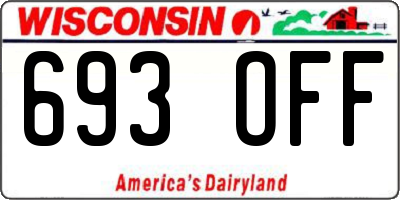 WI license plate 693OFF