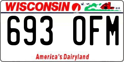 WI license plate 693OFM