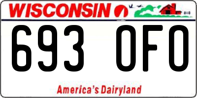 WI license plate 693OFO