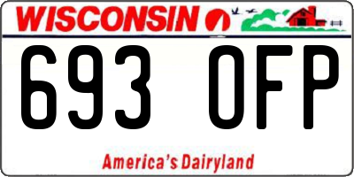 WI license plate 693OFP