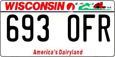 WI license plate 693OFR