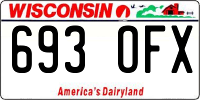 WI license plate 693OFX