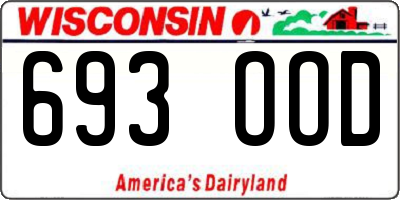 WI license plate 693OOD