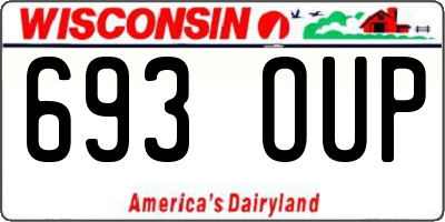 WI license plate 693OUP