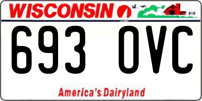 WI license plate 693OVC