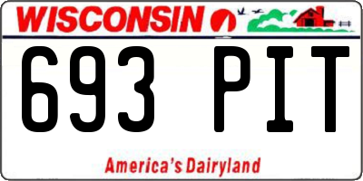 WI license plate 693PIT