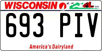 WI license plate 693PIV