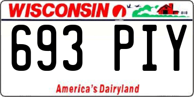 WI license plate 693PIY