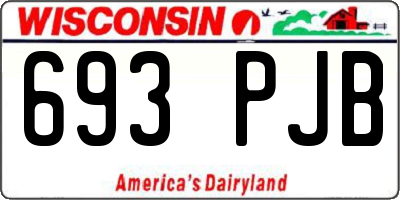WI license plate 693PJB