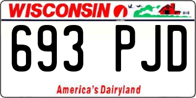 WI license plate 693PJD