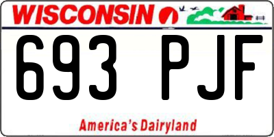 WI license plate 693PJF