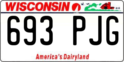 WI license plate 693PJG