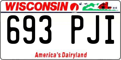WI license plate 693PJI