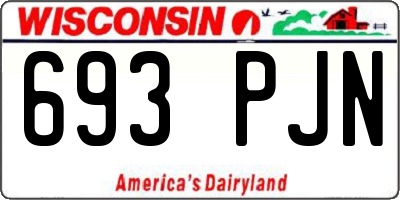 WI license plate 693PJN