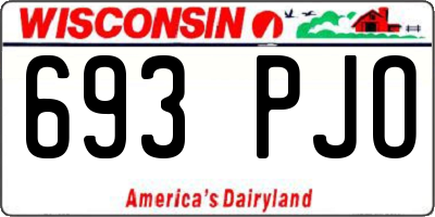 WI license plate 693PJO