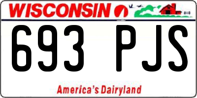 WI license plate 693PJS
