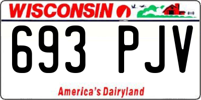 WI license plate 693PJV