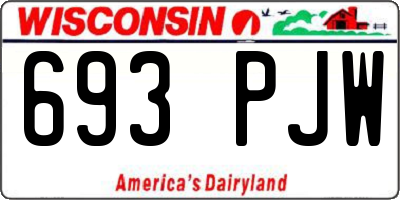 WI license plate 693PJW