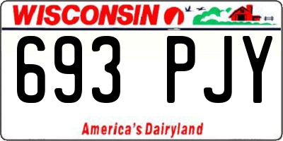 WI license plate 693PJY