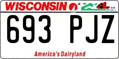 WI license plate 693PJZ