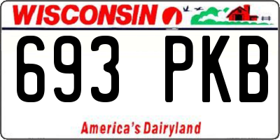 WI license plate 693PKB