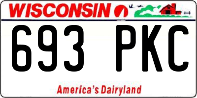 WI license plate 693PKC