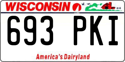 WI license plate 693PKI