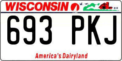 WI license plate 693PKJ