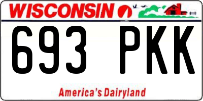 WI license plate 693PKK