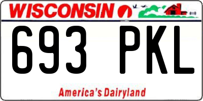 WI license plate 693PKL