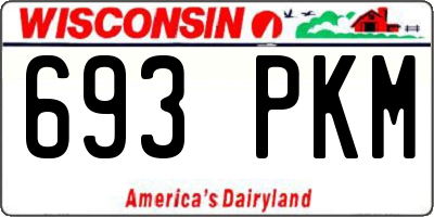 WI license plate 693PKM