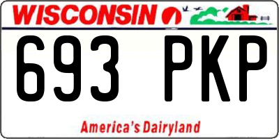 WI license plate 693PKP
