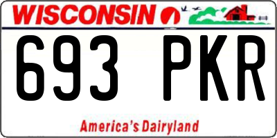 WI license plate 693PKR