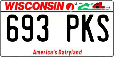 WI license plate 693PKS