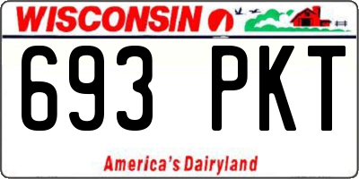 WI license plate 693PKT