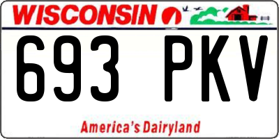 WI license plate 693PKV