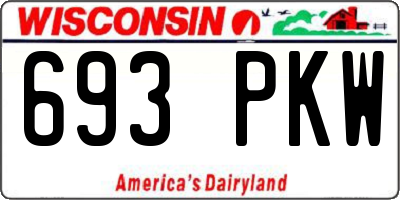 WI license plate 693PKW