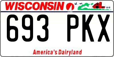 WI license plate 693PKX