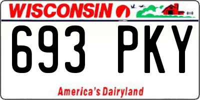 WI license plate 693PKY