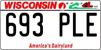 WI license plate 693PLE