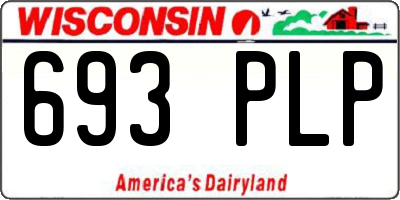 WI license plate 693PLP