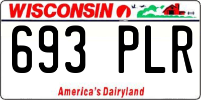 WI license plate 693PLR