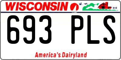WI license plate 693PLS