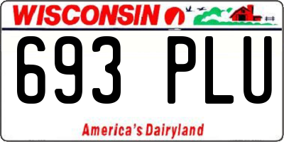 WI license plate 693PLU