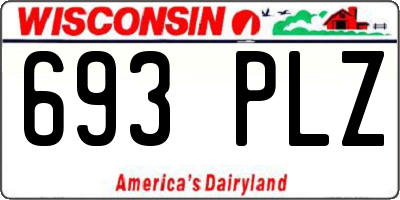 WI license plate 693PLZ