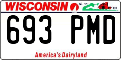 WI license plate 693PMD