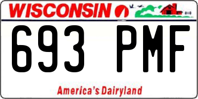WI license plate 693PMF