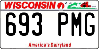 WI license plate 693PMG