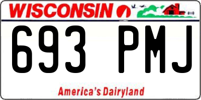 WI license plate 693PMJ