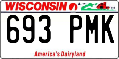 WI license plate 693PMK